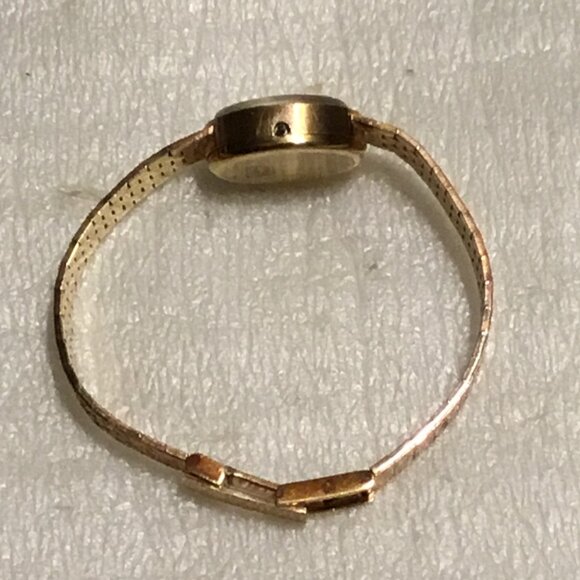 Gorgeous & vintage Verano 14k gold ladies' Italian wristwatch with 14K gold band - Picture 4 of 16